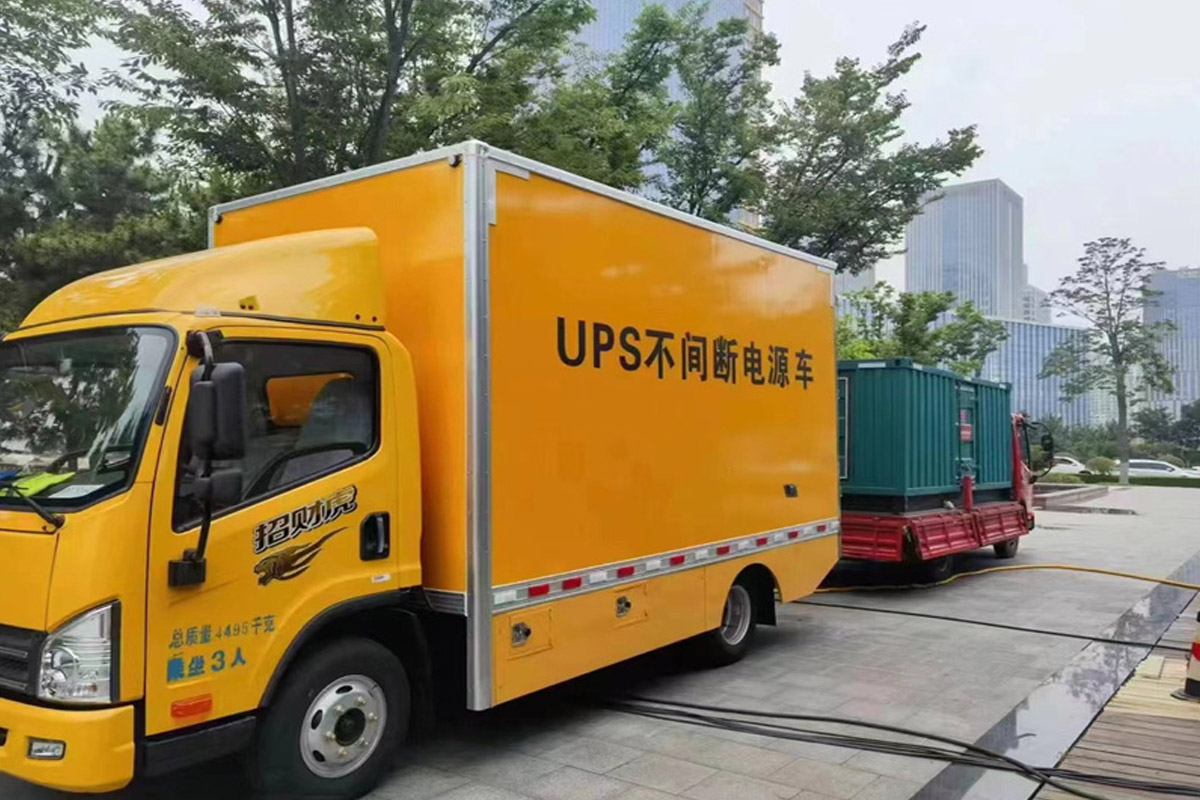 花都发电机租赁施工现场